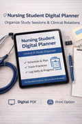 Nursing student planner